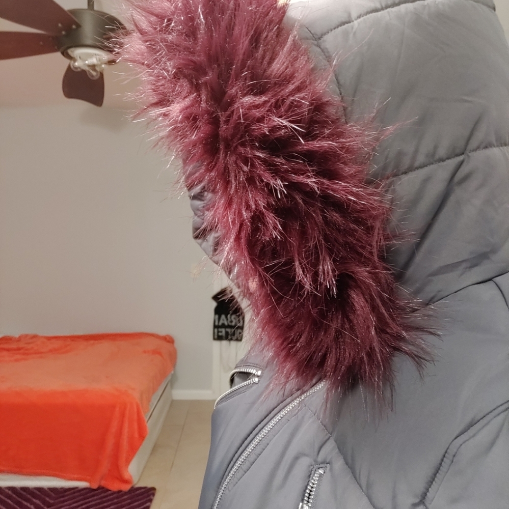 Puffer Jacket with Fur Hoodie